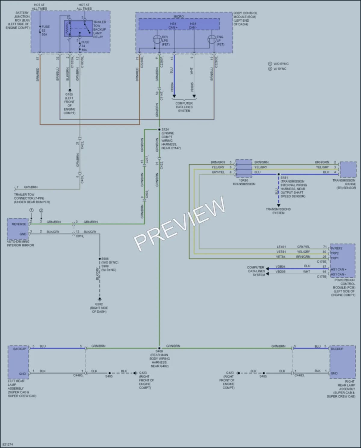 2023 Ford Ranger Exterior Lights wiring diagram preview