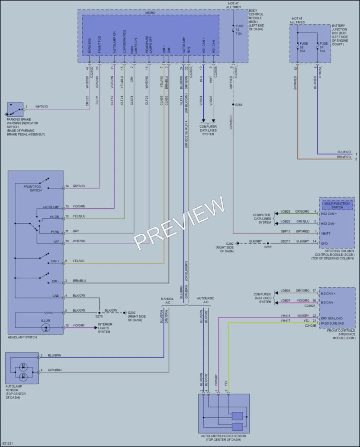 2023 Ford Ranger Headlights wiring diagram preview