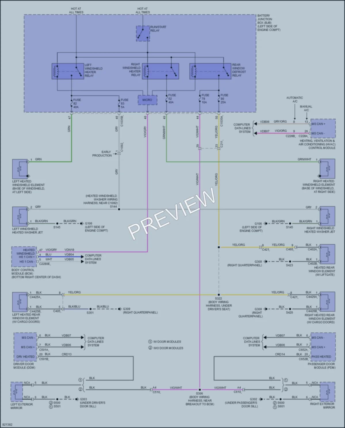2023 Ford TransitConnect Defoggers wiring diagram preview