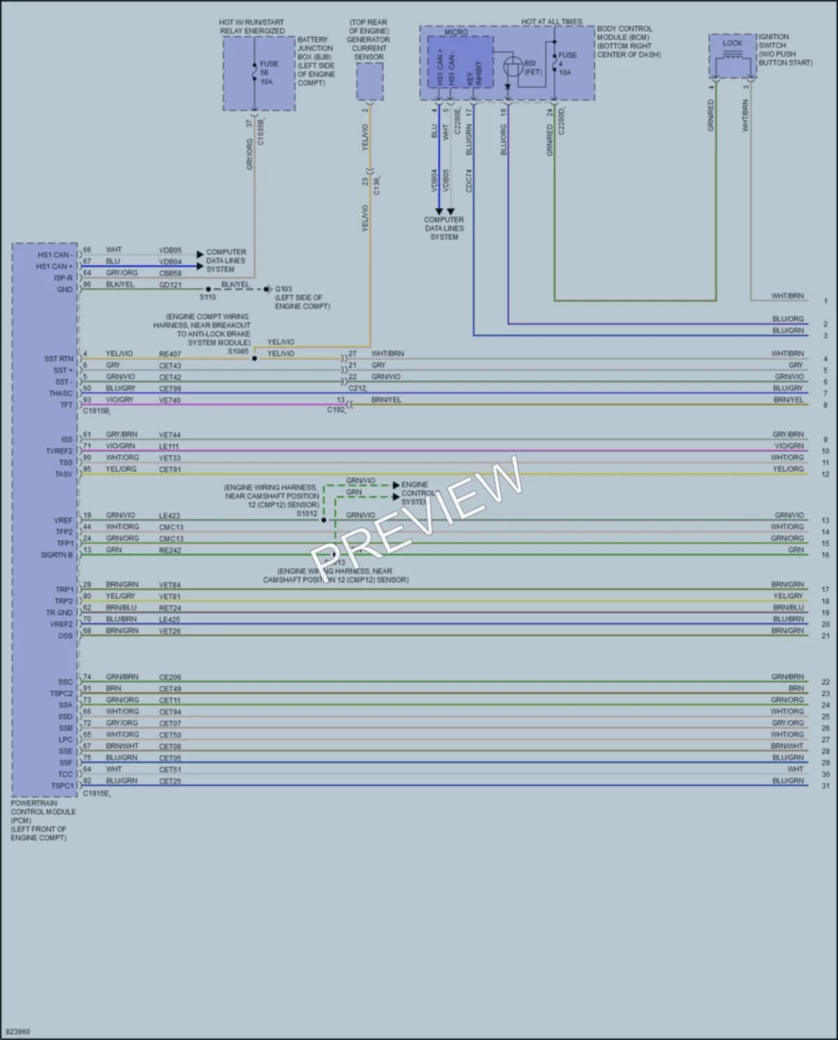 2023 Ford TransitConnect Transmission wiring diagram preview