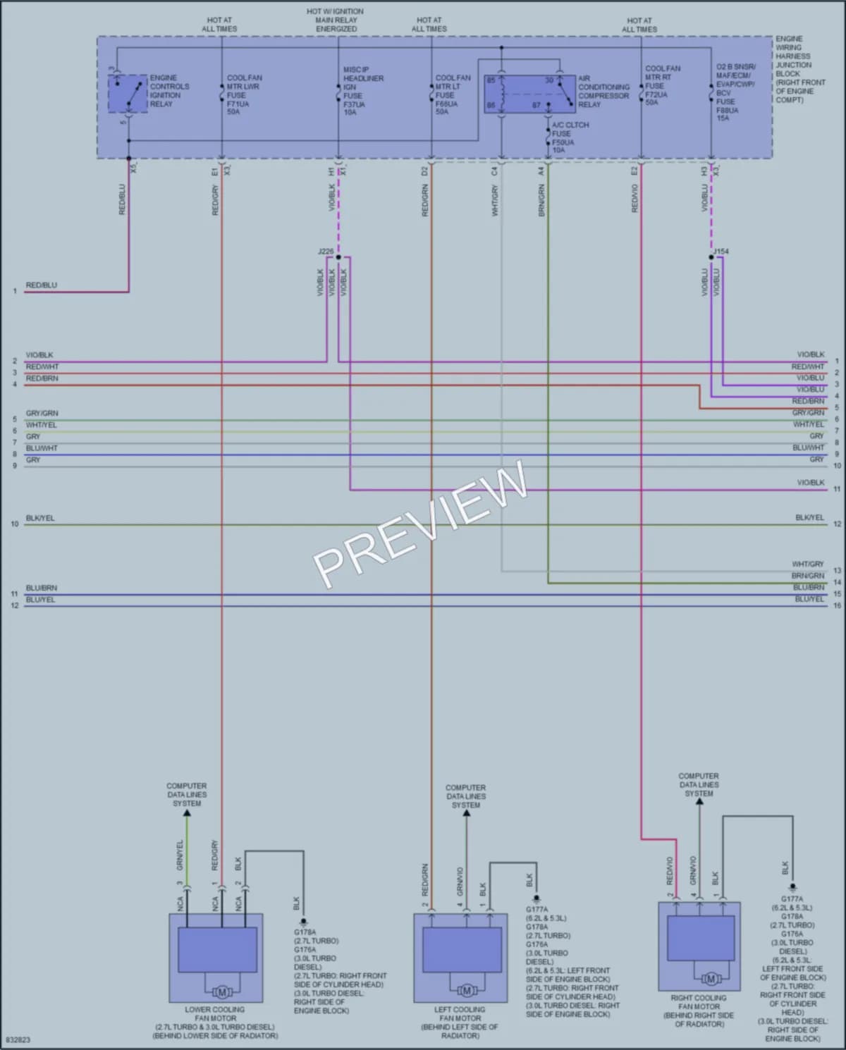 2023 GMC 1500SierraDenali Air Conditioning wiring diagram preview