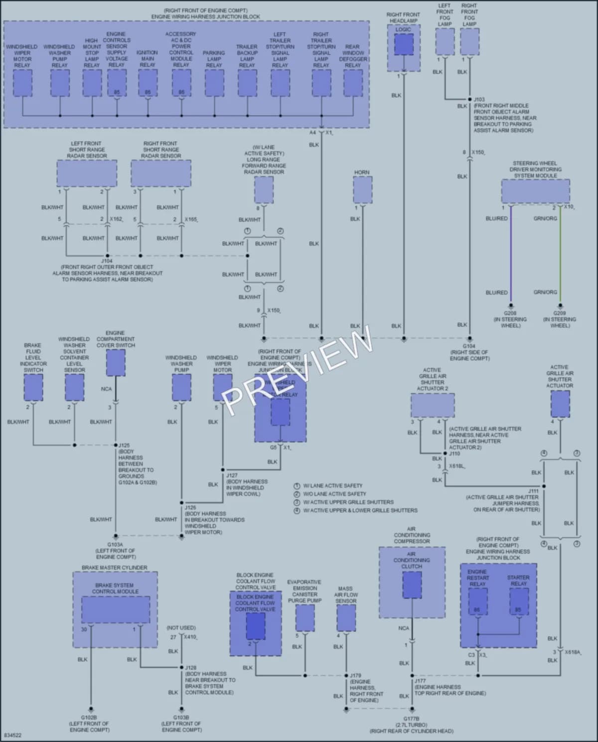2023 GMC 1500SierraDenali Ground Distribution wiring diagram preview