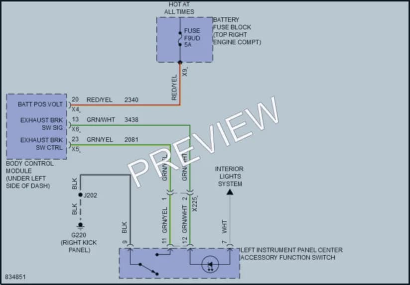 2023 GMC 2500HDSierraDenali Electronic Muffler wiring diagram preview