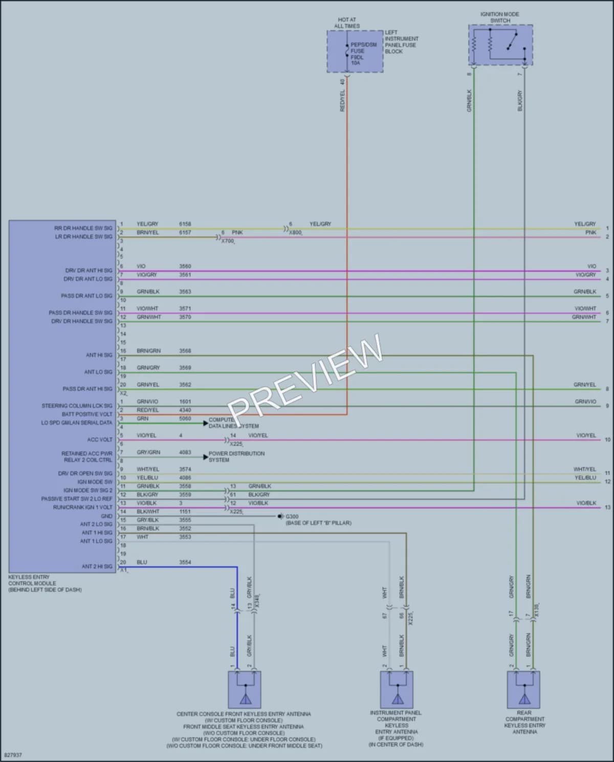 2023 GMC 3500HDSierra Power Door Locks wiring diagram preview