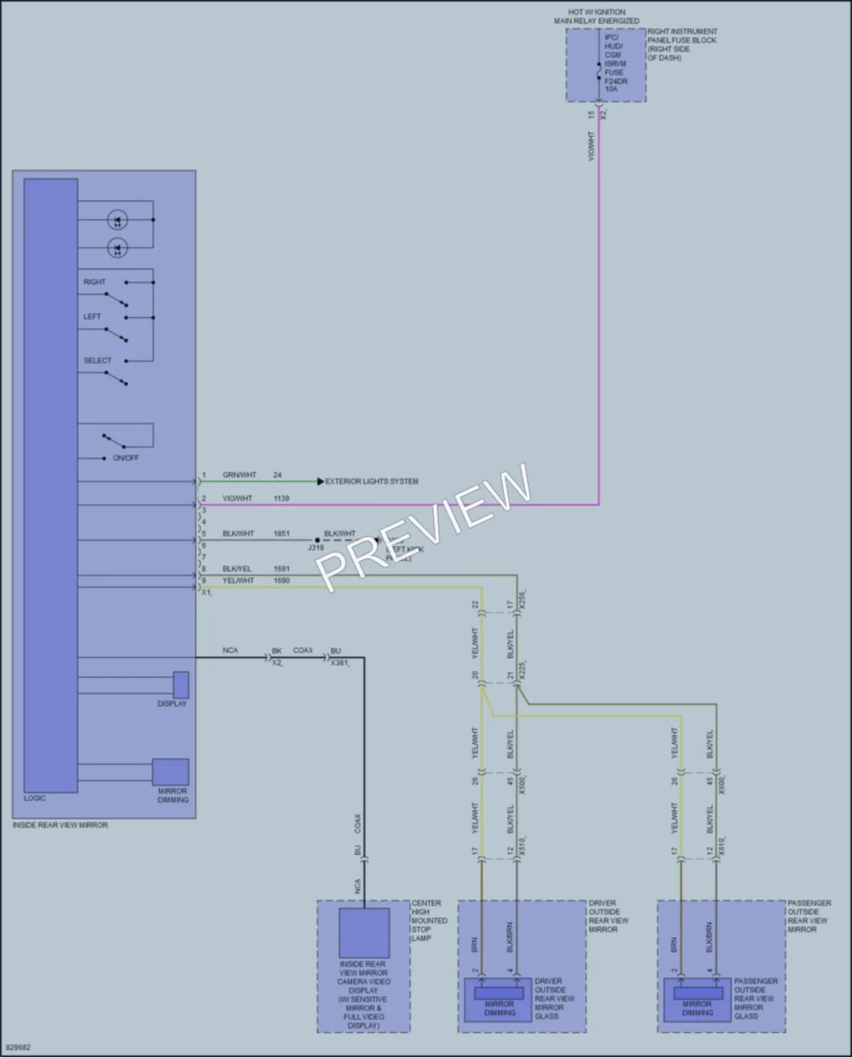 2023 GMC 3500HDSierra Power Mirrors wiring diagram preview
