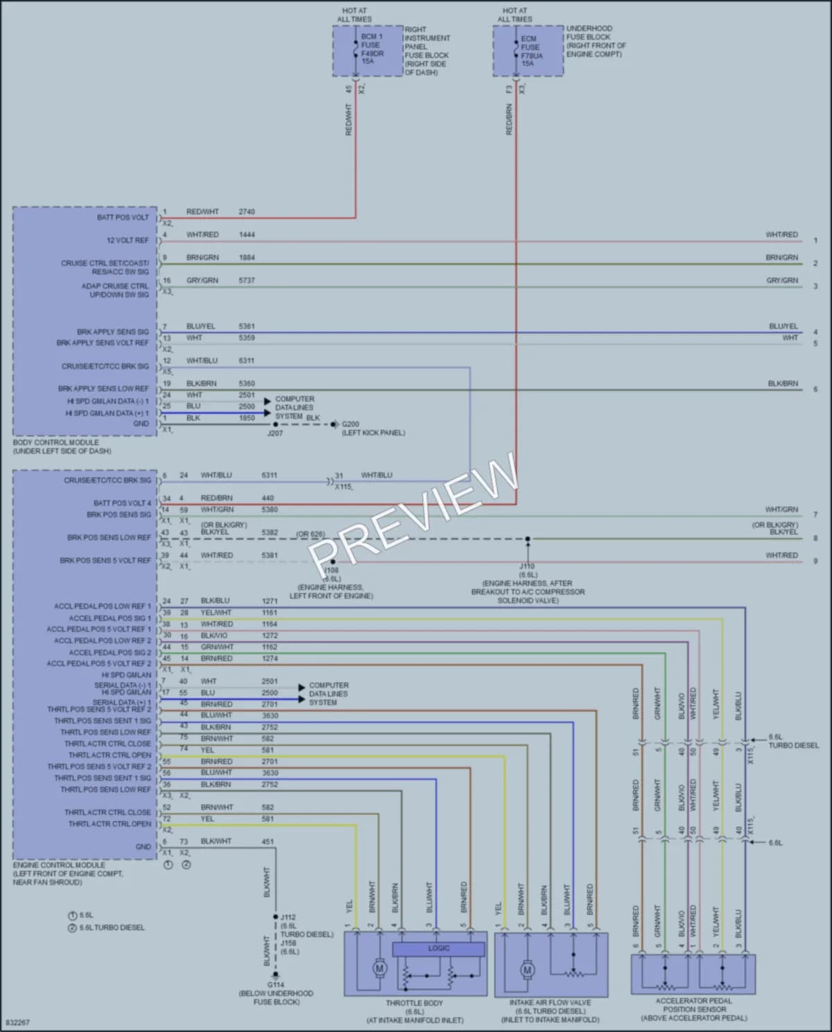 2023 GMC 3500HDSierraDenali Cruise Control wiring diagram preview