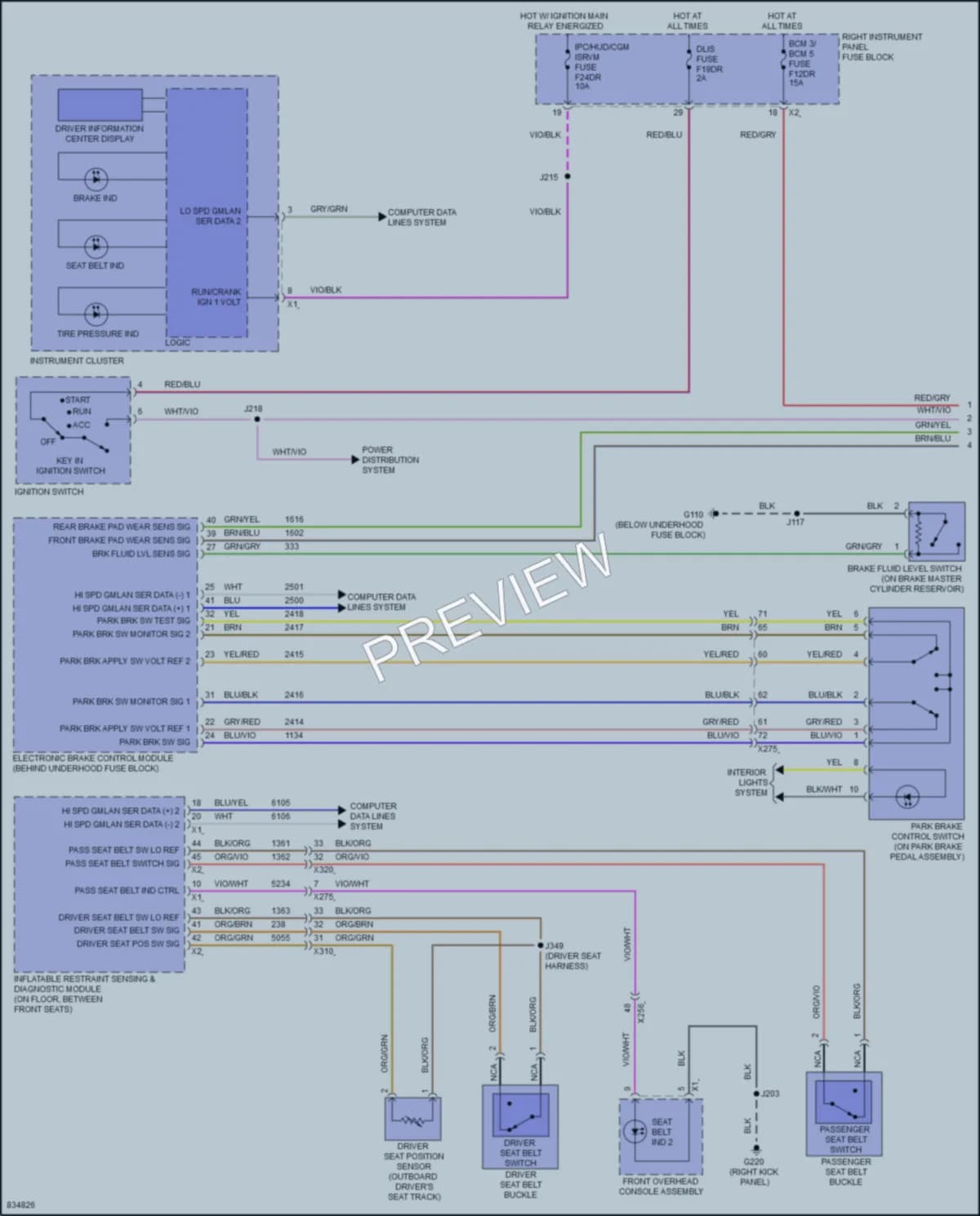 2023 GMC 3500HDSierraDenali Warning Systems wiring diagram preview