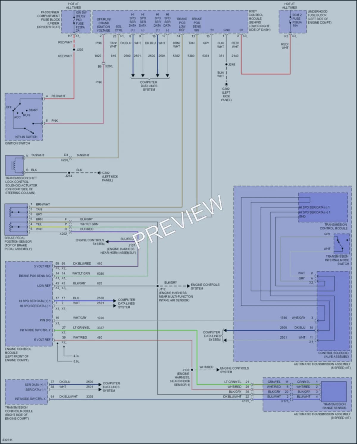 2023 GMC 3500Savana Shift Interlock wiring diagram preview