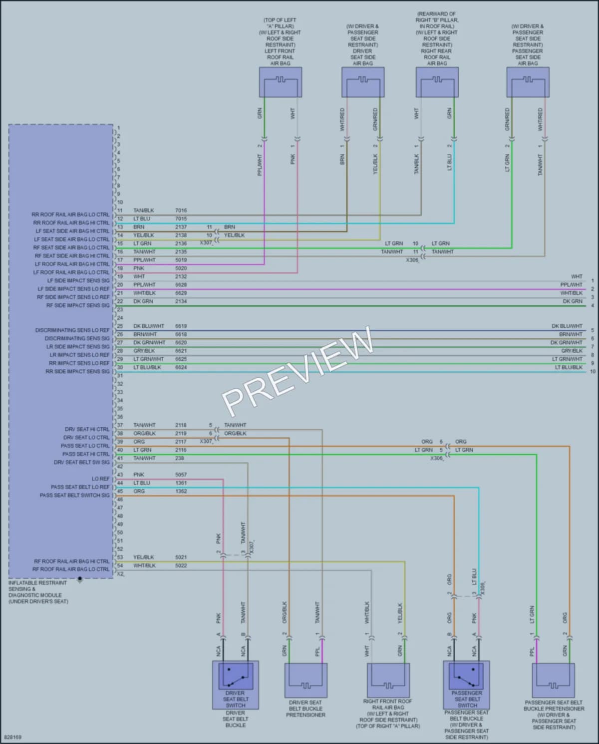 2023 GMC 3500Savana Supplemental Restraints wiring diagram preview
