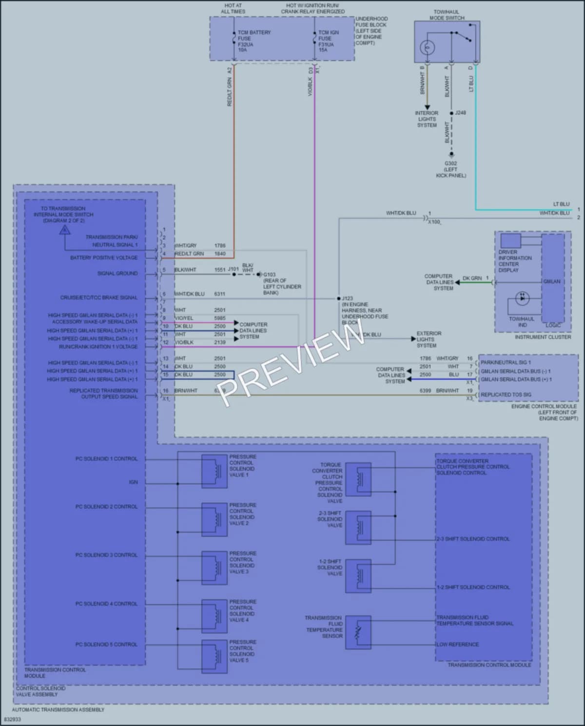 2023 GMC 3500Savana Transmission wiring diagram preview