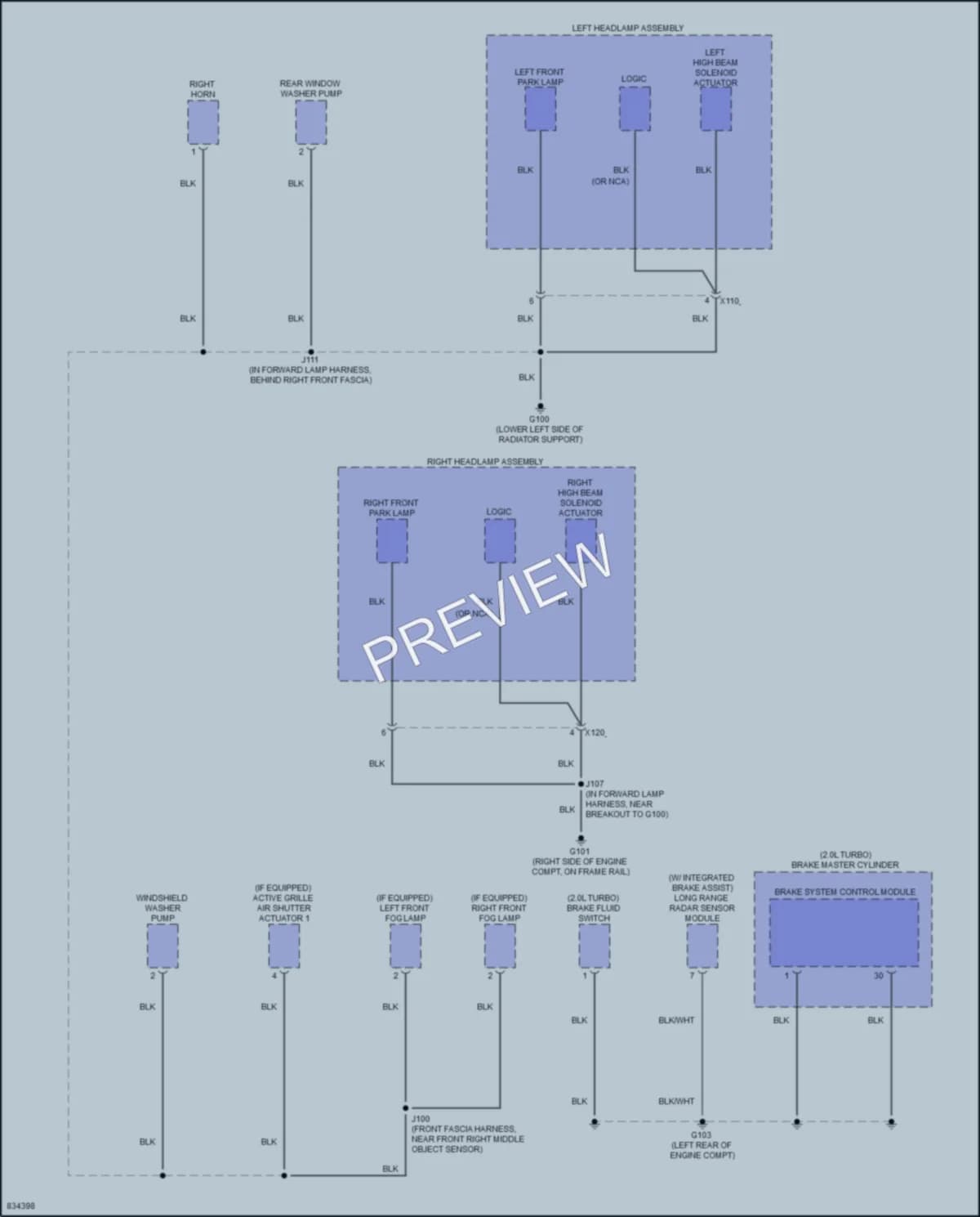 2023 GMC Acadia Ground Distribution wiring diagram preview