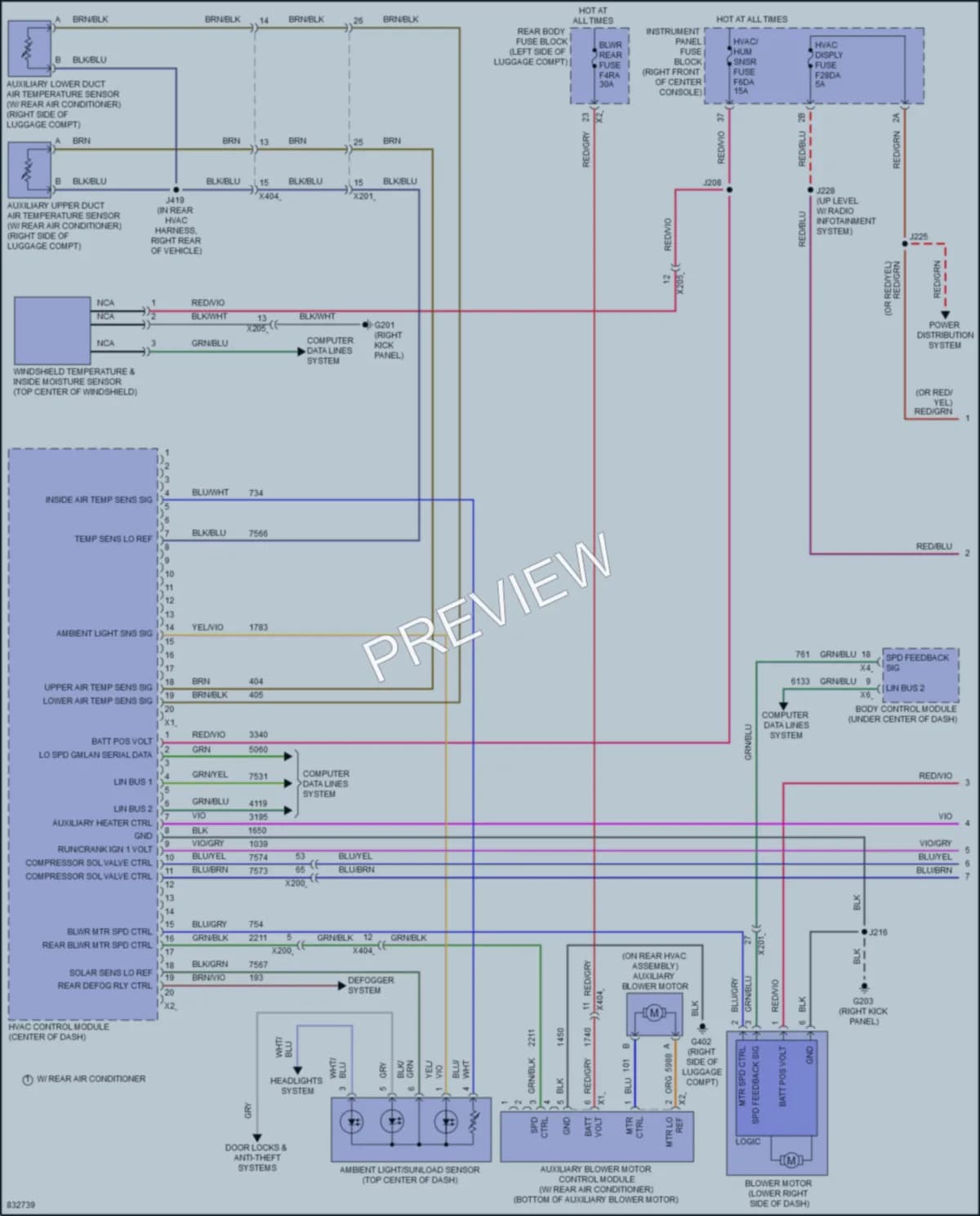 2023 GMC AcadiaDenali Air Conditioning wiring diagram preview
