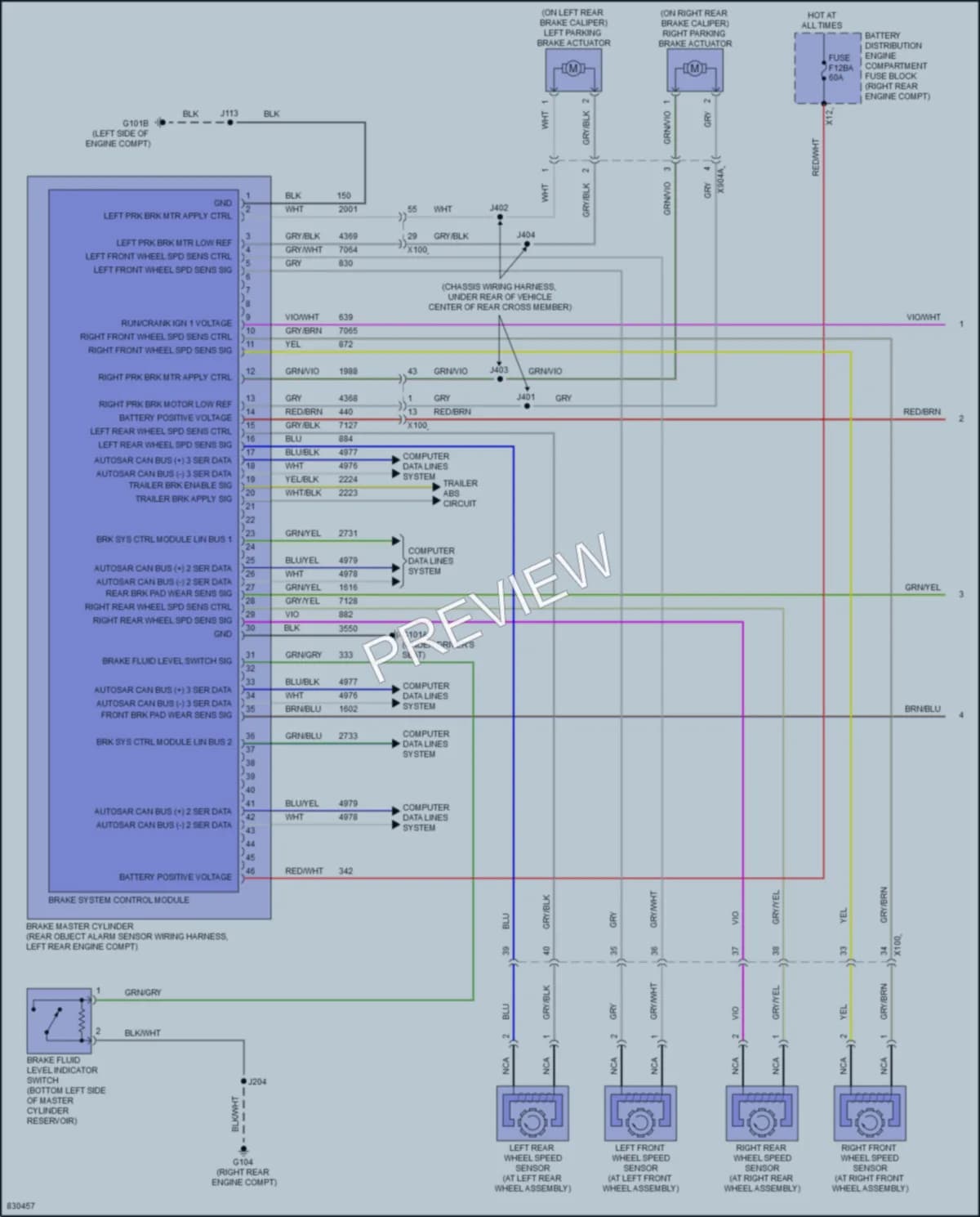 2023 GMC Canyon Anti Lock Brakes wiring diagram preview