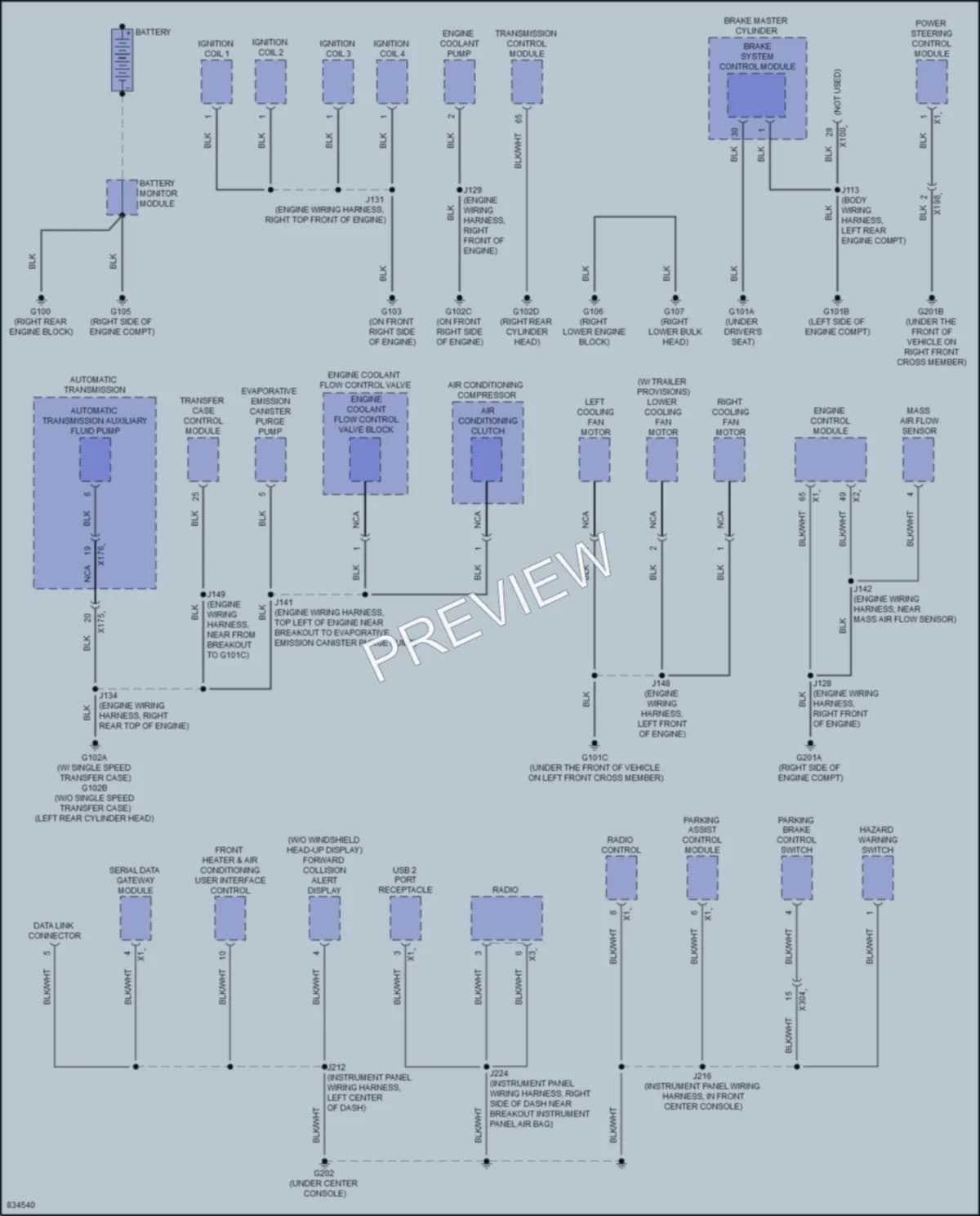 2023 GMC Canyon Ground Distribution wiring diagram preview