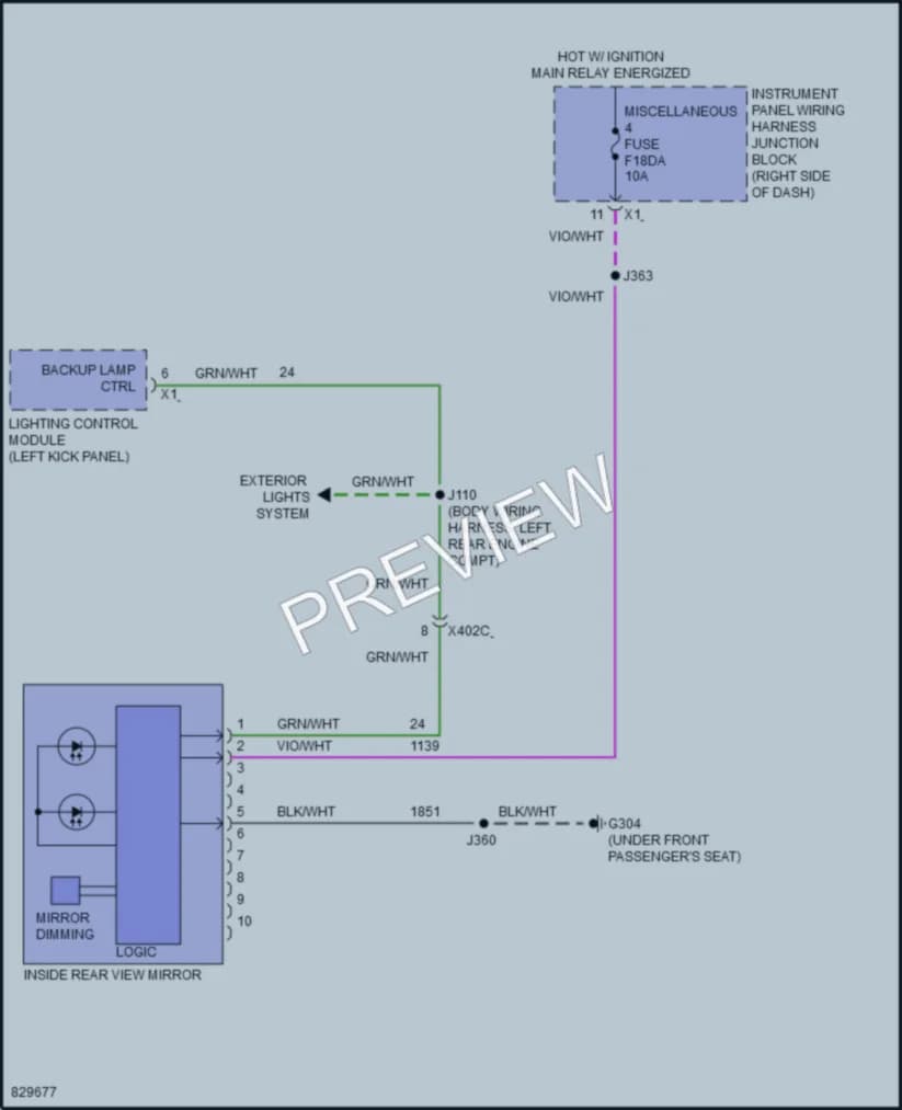 2023 GMC CanyonDenali Power Mirrors wiring diagram preview