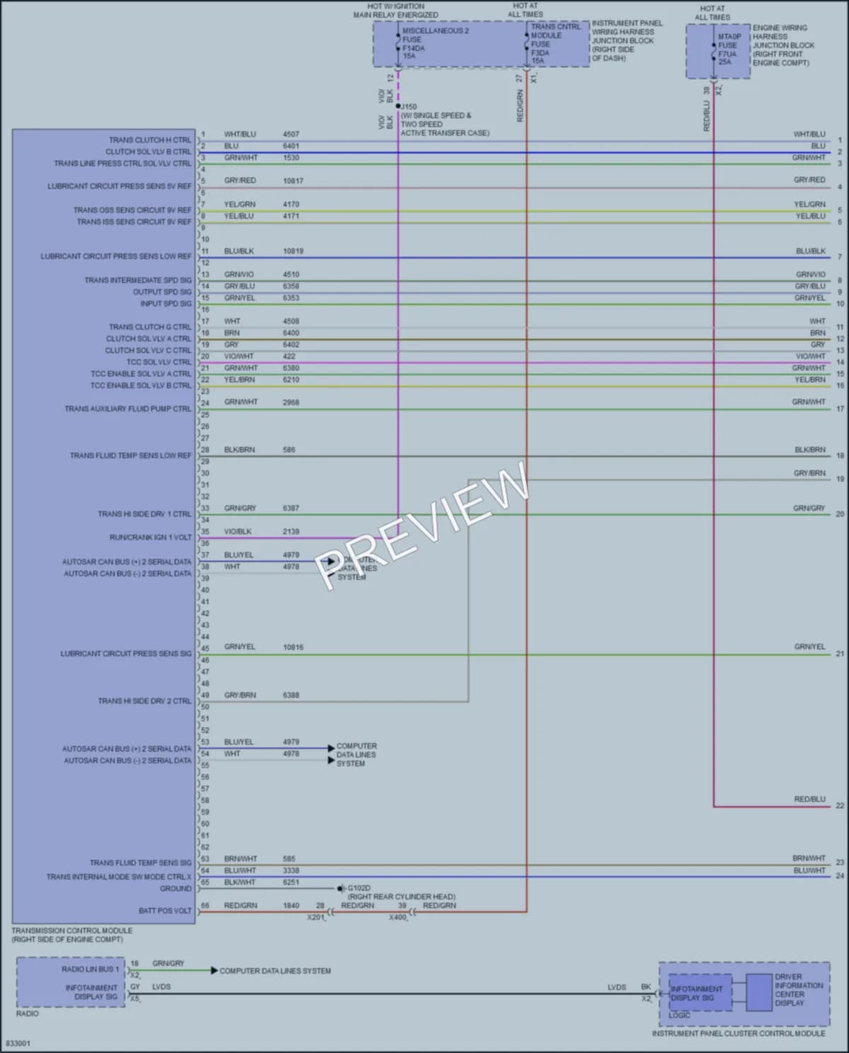 2023 GMC CanyonDenali Transmission wiring diagram preview