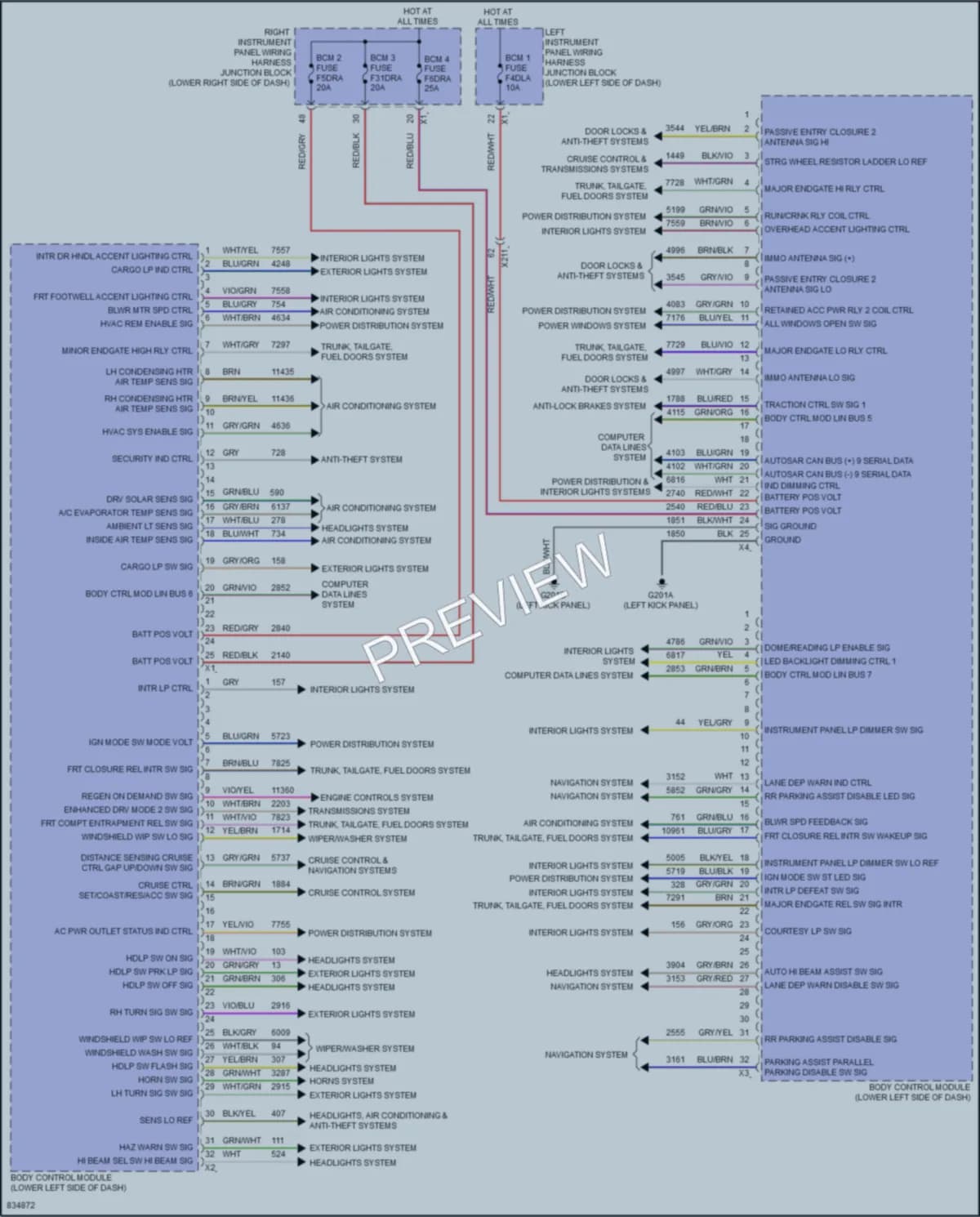 2023 GMC HummerEVPickup Body Control Modules wiring diagram preview
