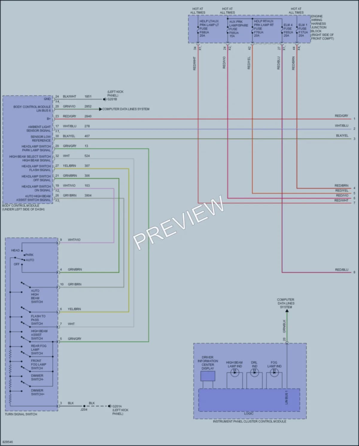 2023 GMC HummerEVPickup Headlights wiring diagram preview