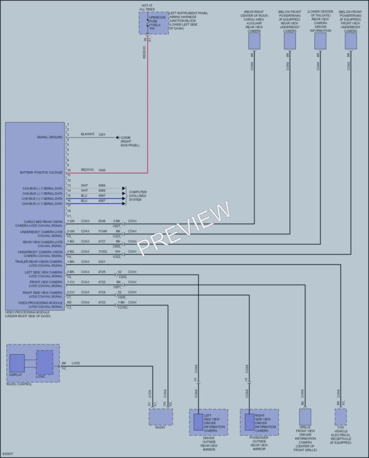 2023 GMC HummerEVPickup Navigation wiring diagram preview