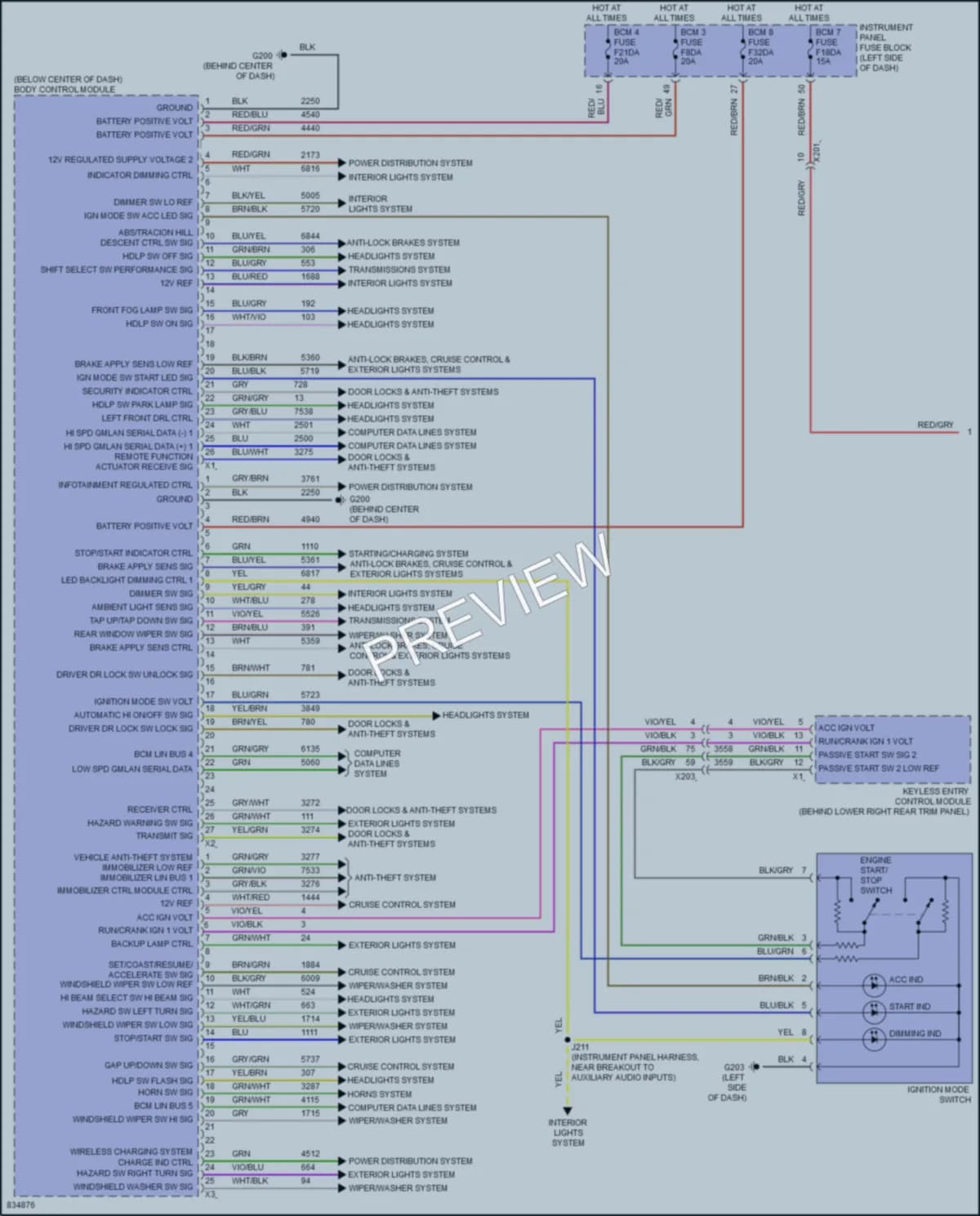 2023 GMC Terrain Body Control Modules wiring diagram preview