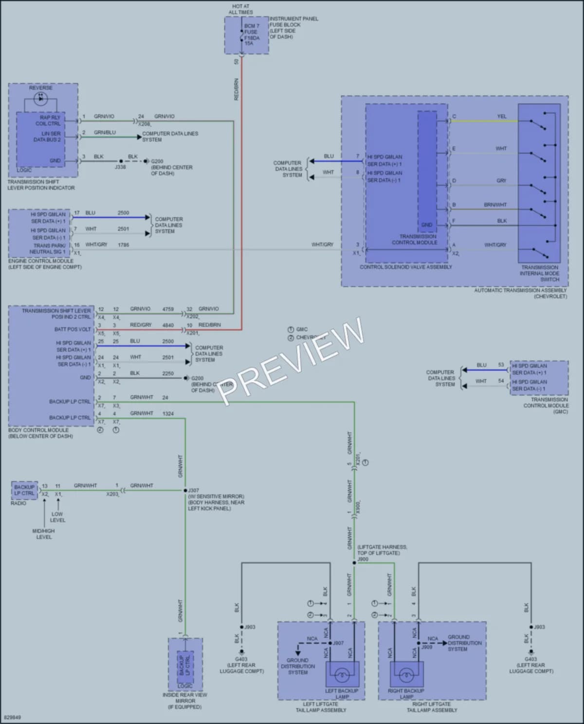 2023 GMC Terrain Exterior Lights wiring diagram preview