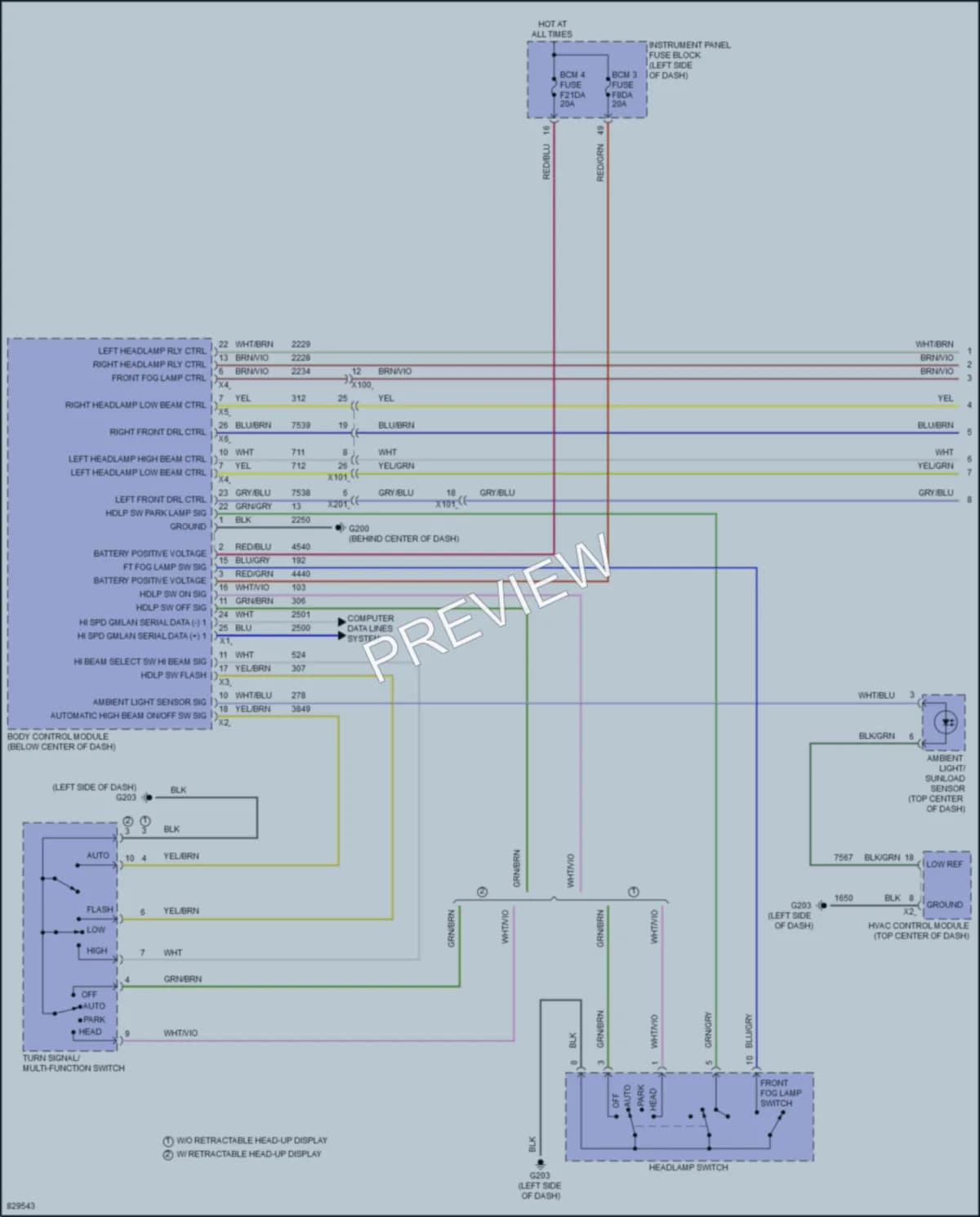 2023 GMC Terrain Headlights wiring diagram preview