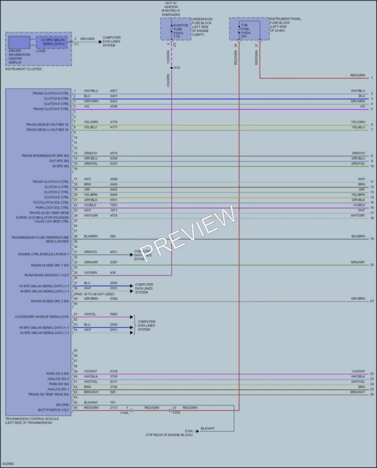 2023 GMC Terrain Transmission wiring diagram preview