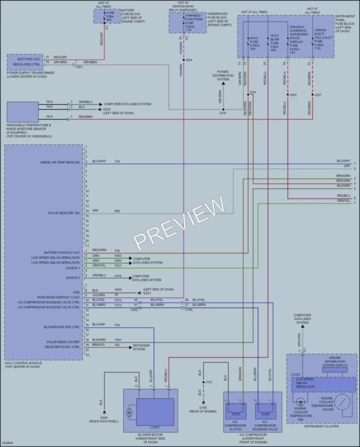 2023 GMC TerrainDenali Air Conditioning wiring diagram preview