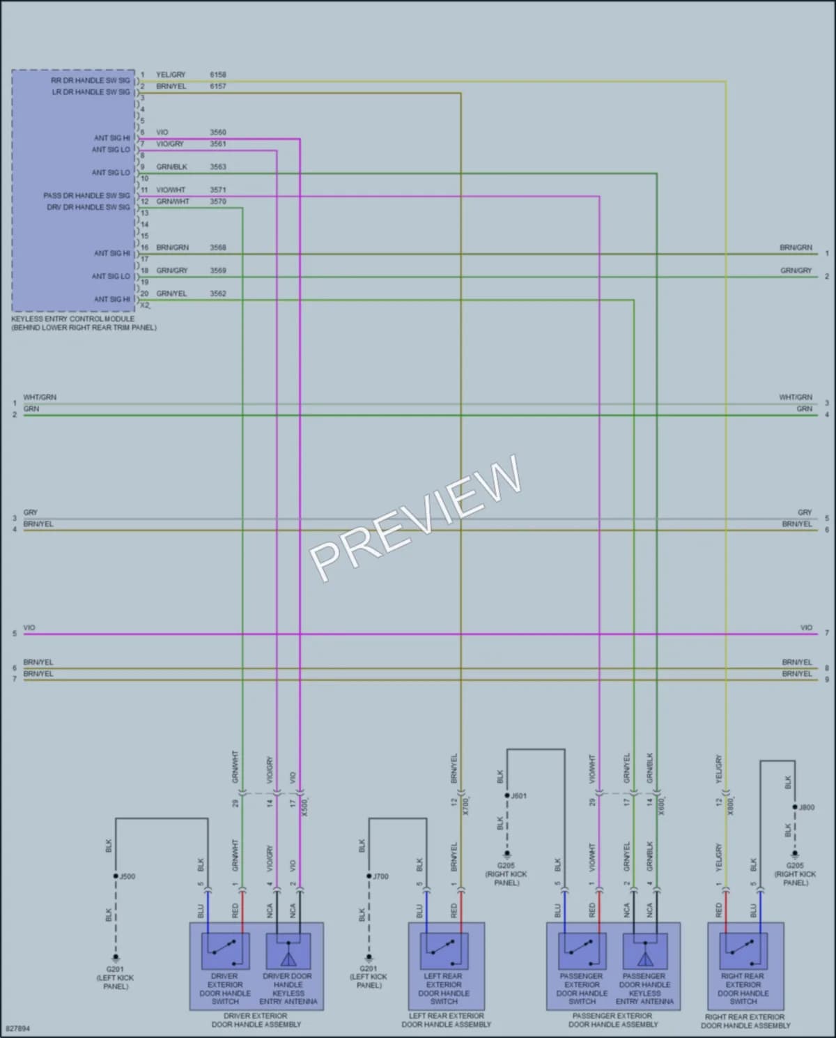 2023 GMC TerrainDenali Power Door Locks wiring diagram preview