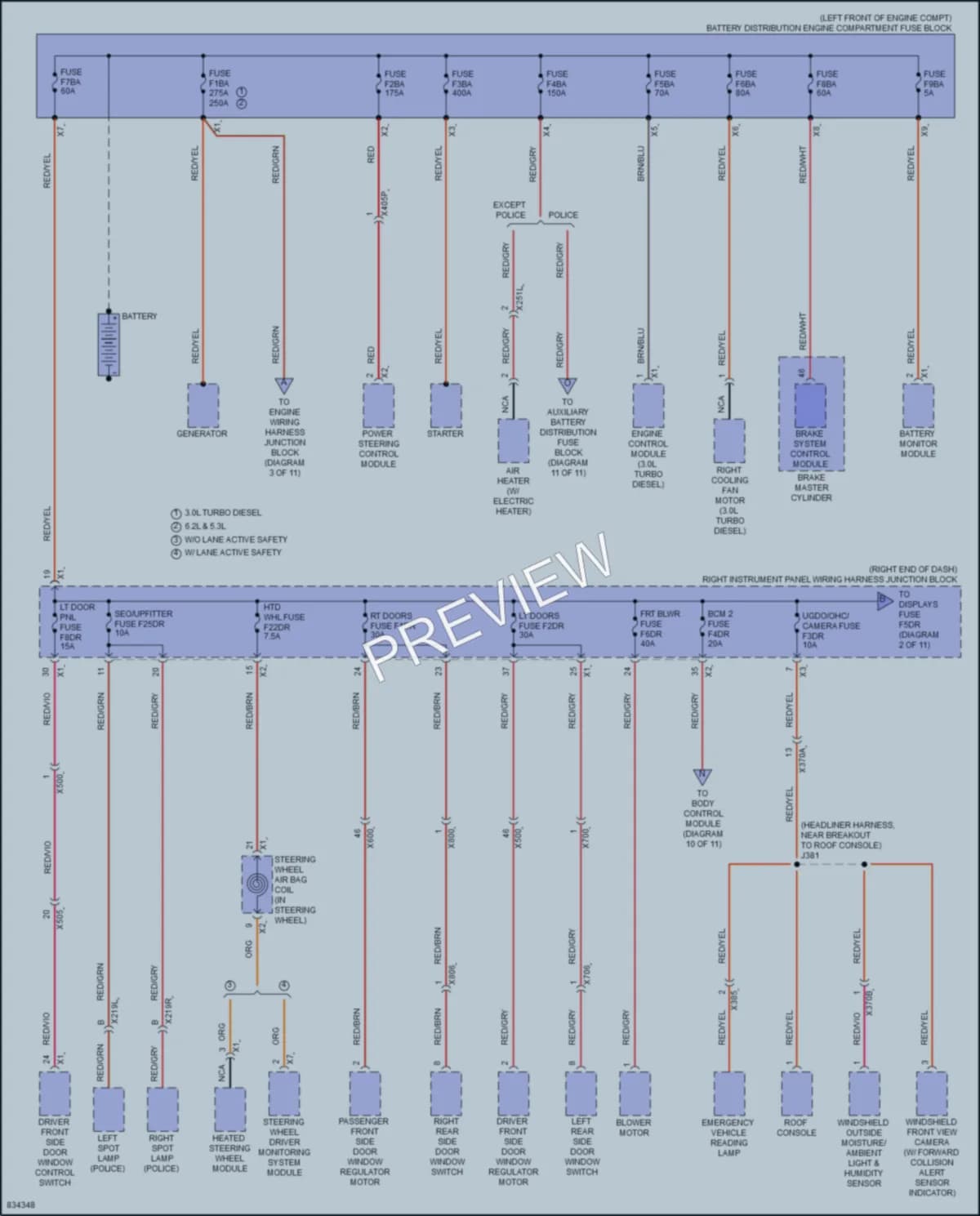 2023 GMC Yukon Power Distribution wiring diagram preview