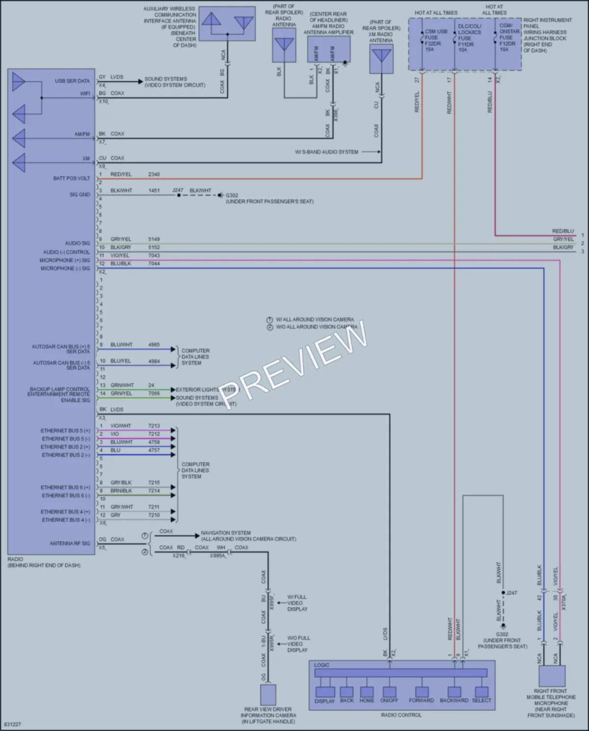 2023 GMC Yukon Radio wiring diagram preview