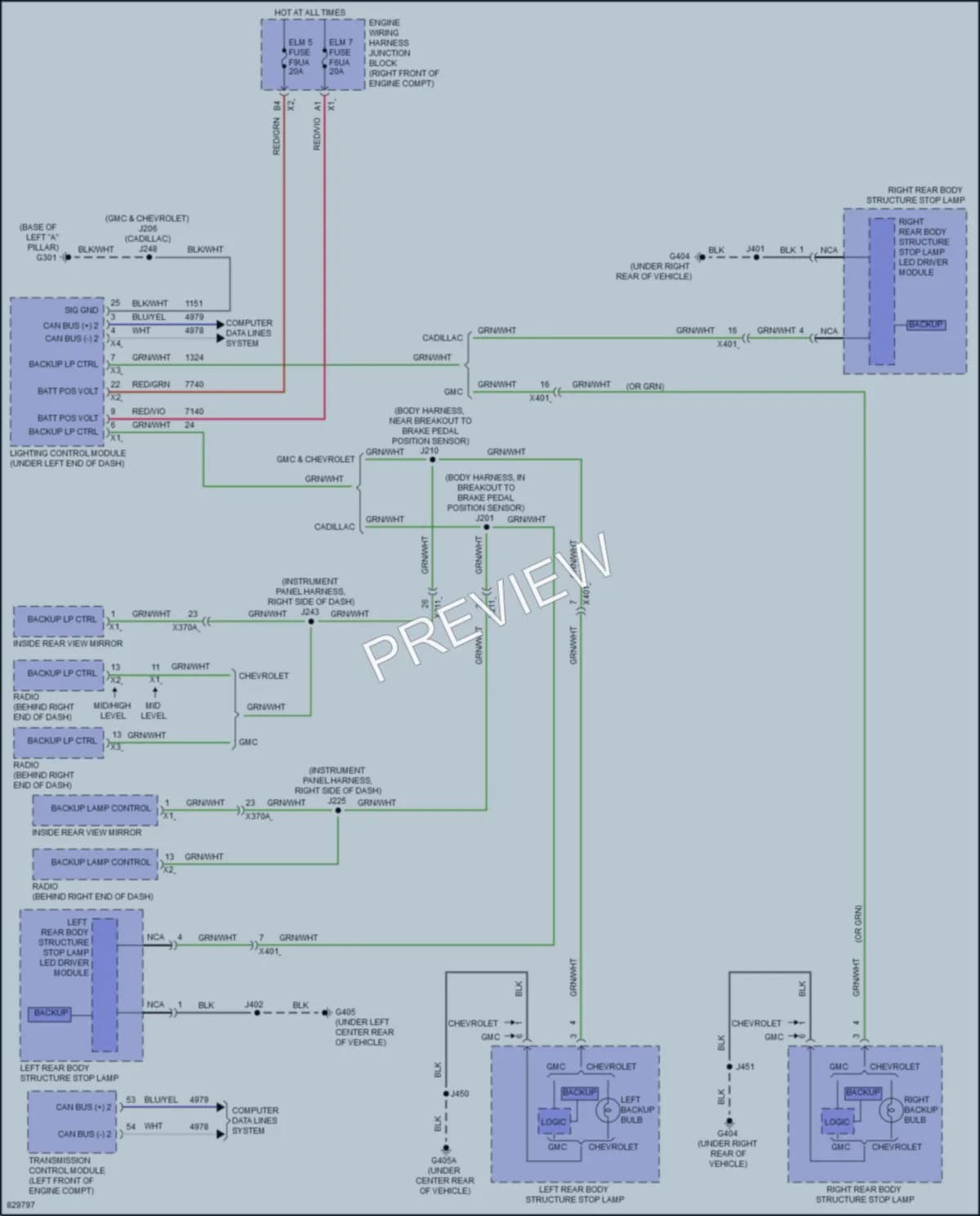 2023 GMC YukonDenali Exterior Lights wiring diagram preview