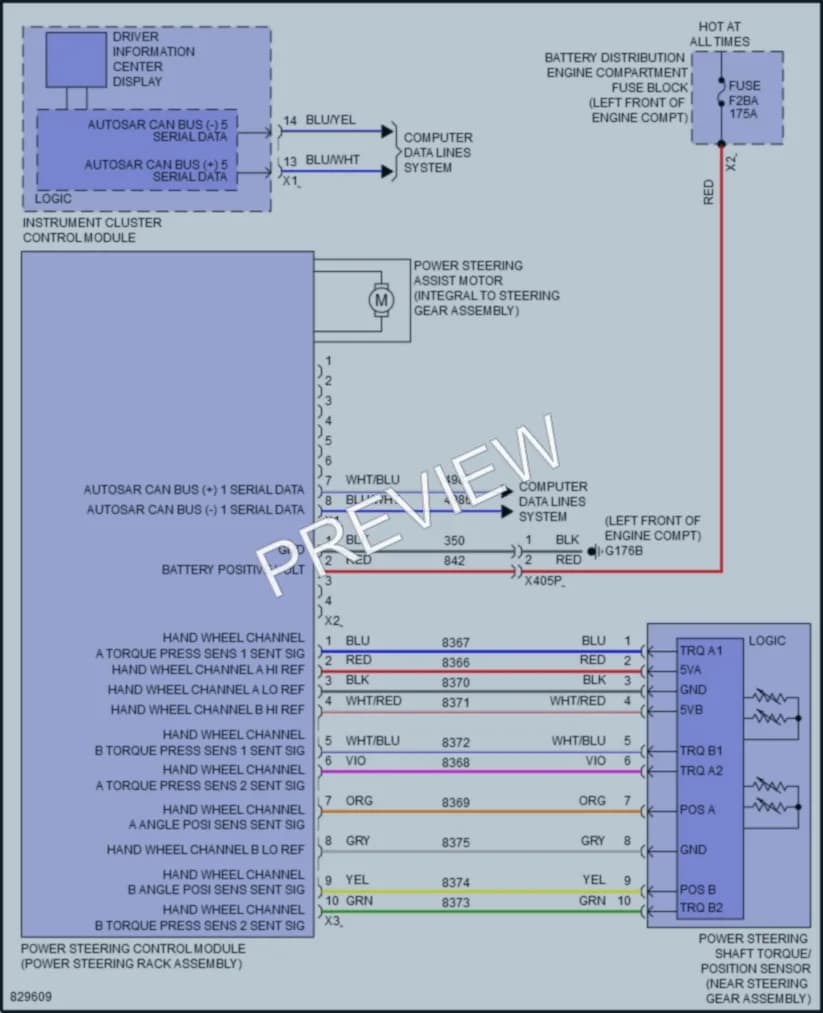 2023 GMC YukonXLDenali Electronic Power Steering wiring diagram preview