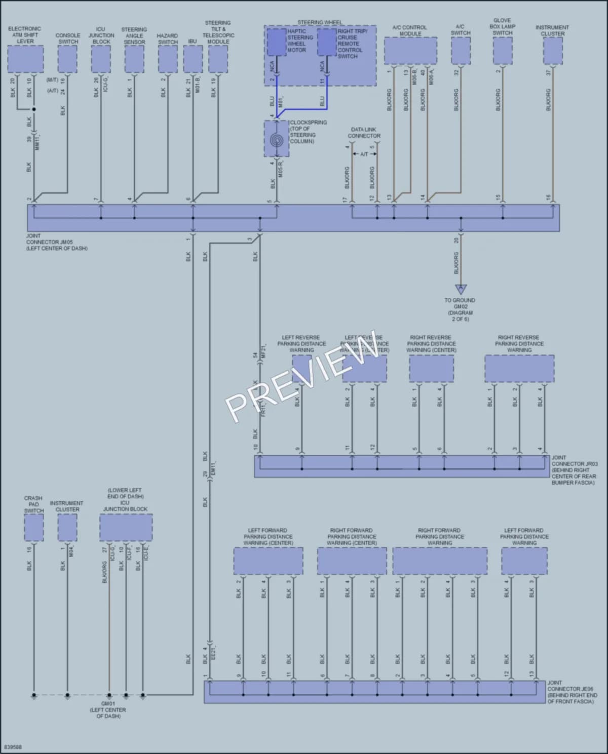 2023 Genesis G70 Ground Distribution wiring diagram preview