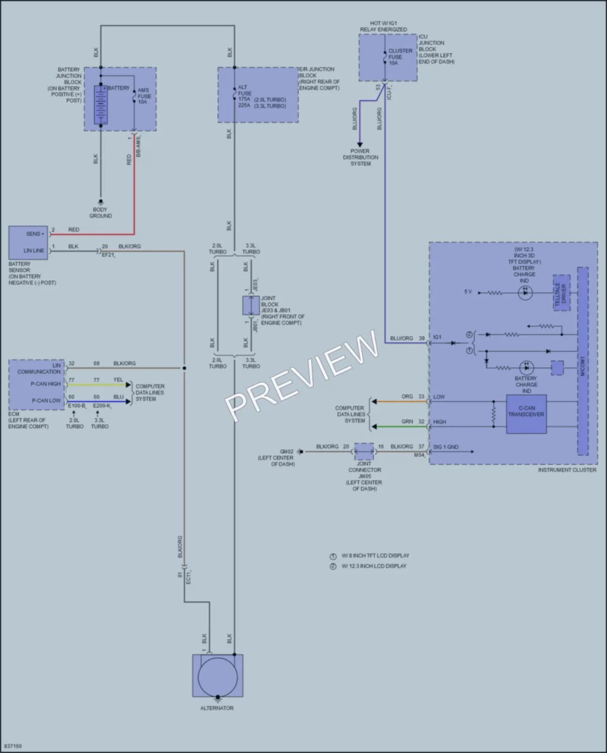 2023 Genesis G70 Starting Charging wiring diagram preview