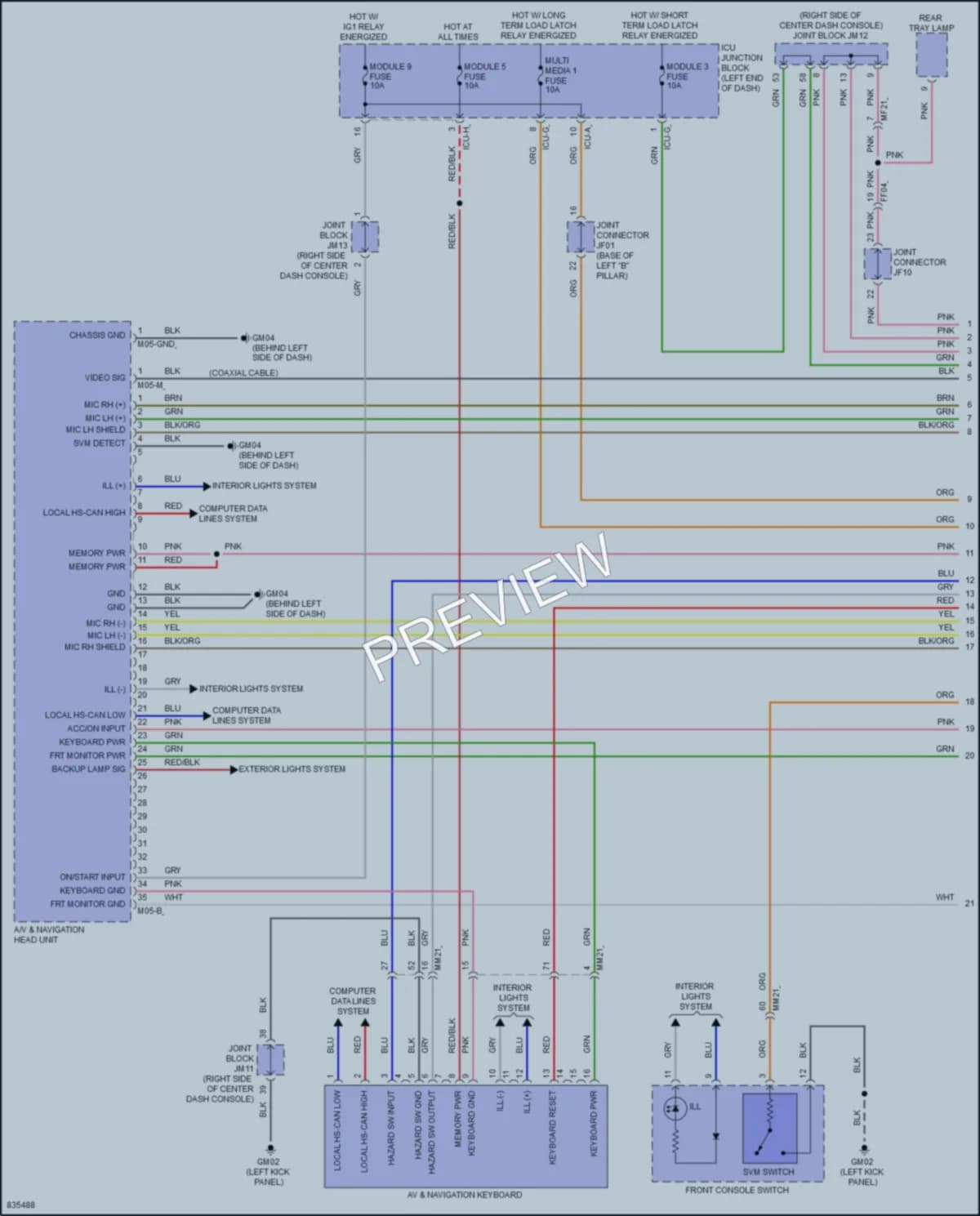 2023 Genesis GV80 Radio wiring diagram preview