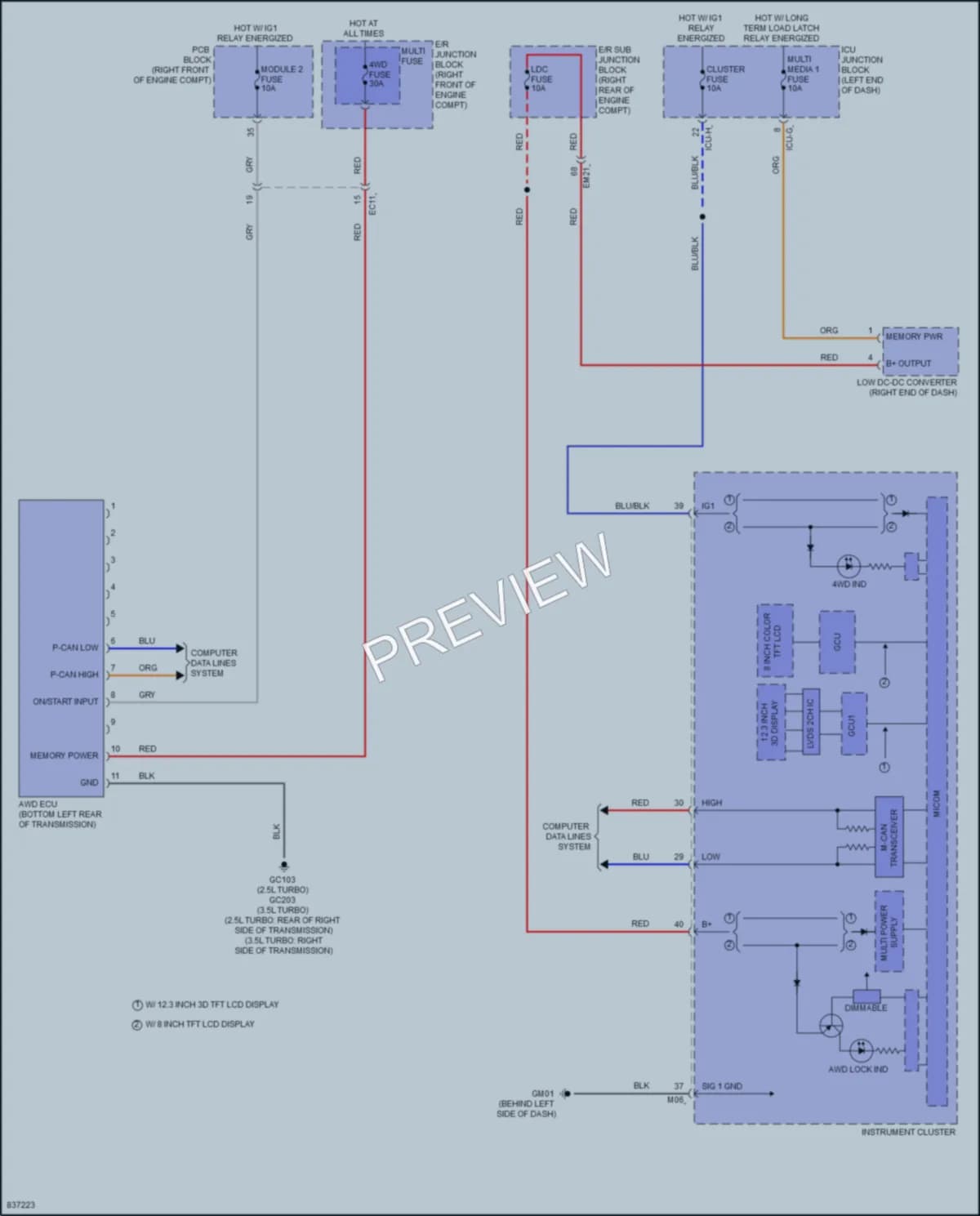 2023 Genesis GV80 Transmission wiring diagram preview