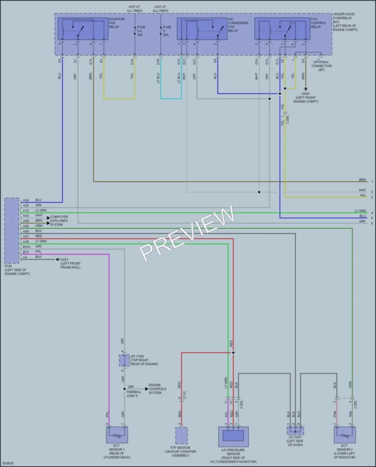 2023 Honda Accord Cooling Fan wiring diagram preview