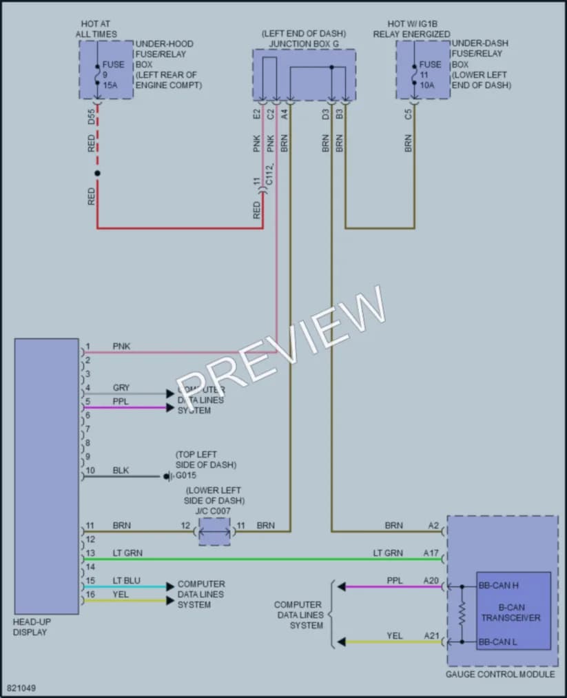 2023 Honda Accord Instrument Cluster wiring diagram preview