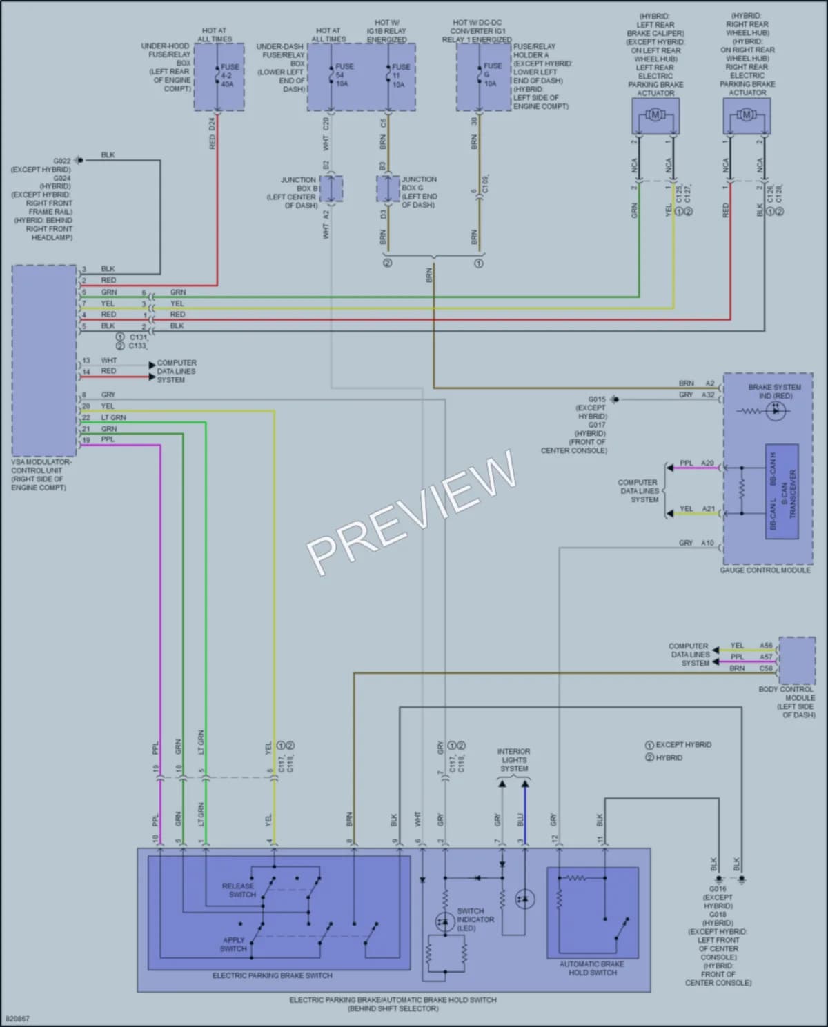 2023 Honda Accord Shift Interlock wiring diagram preview