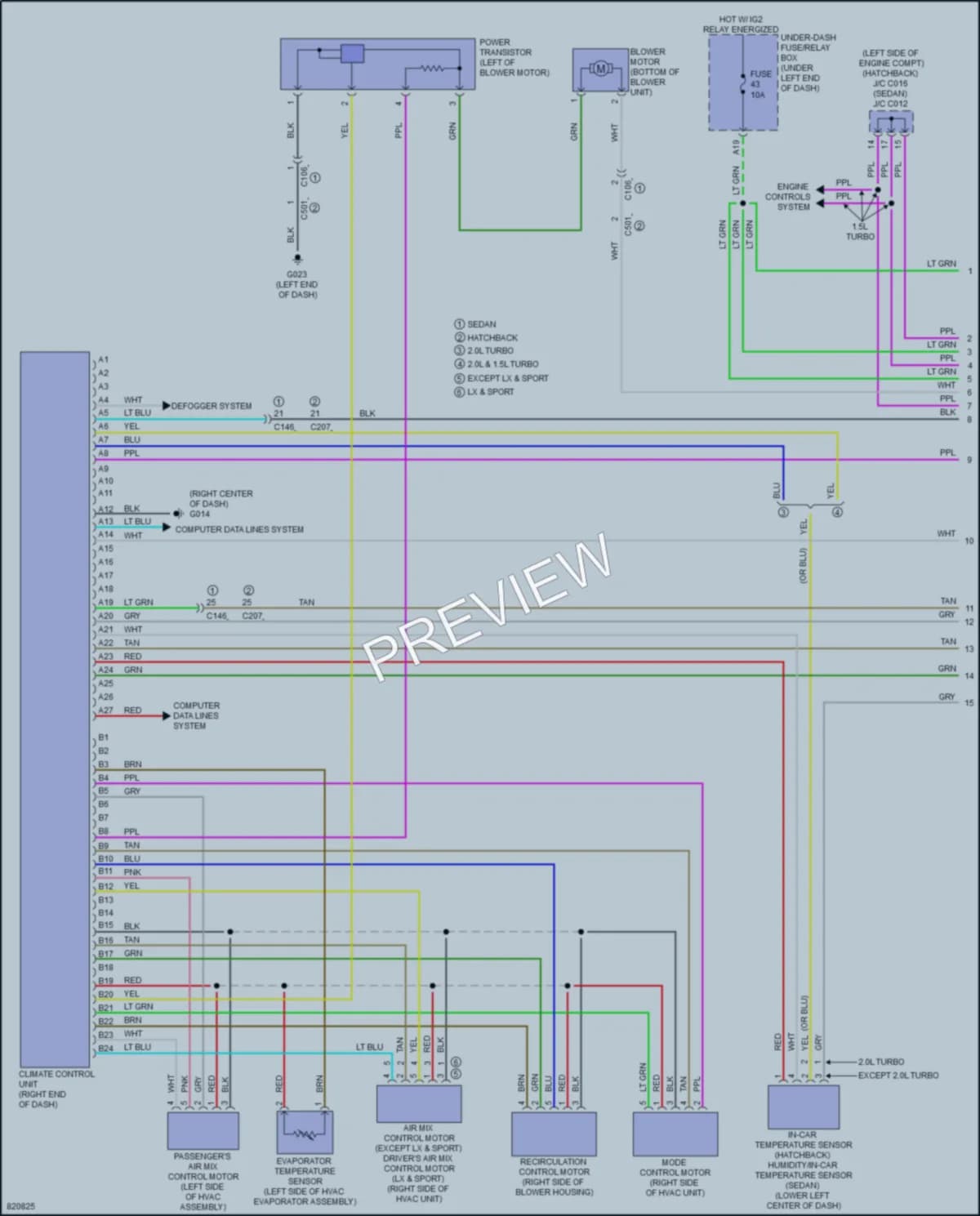 2023 Honda Civic Air Conditioning wiring diagram preview