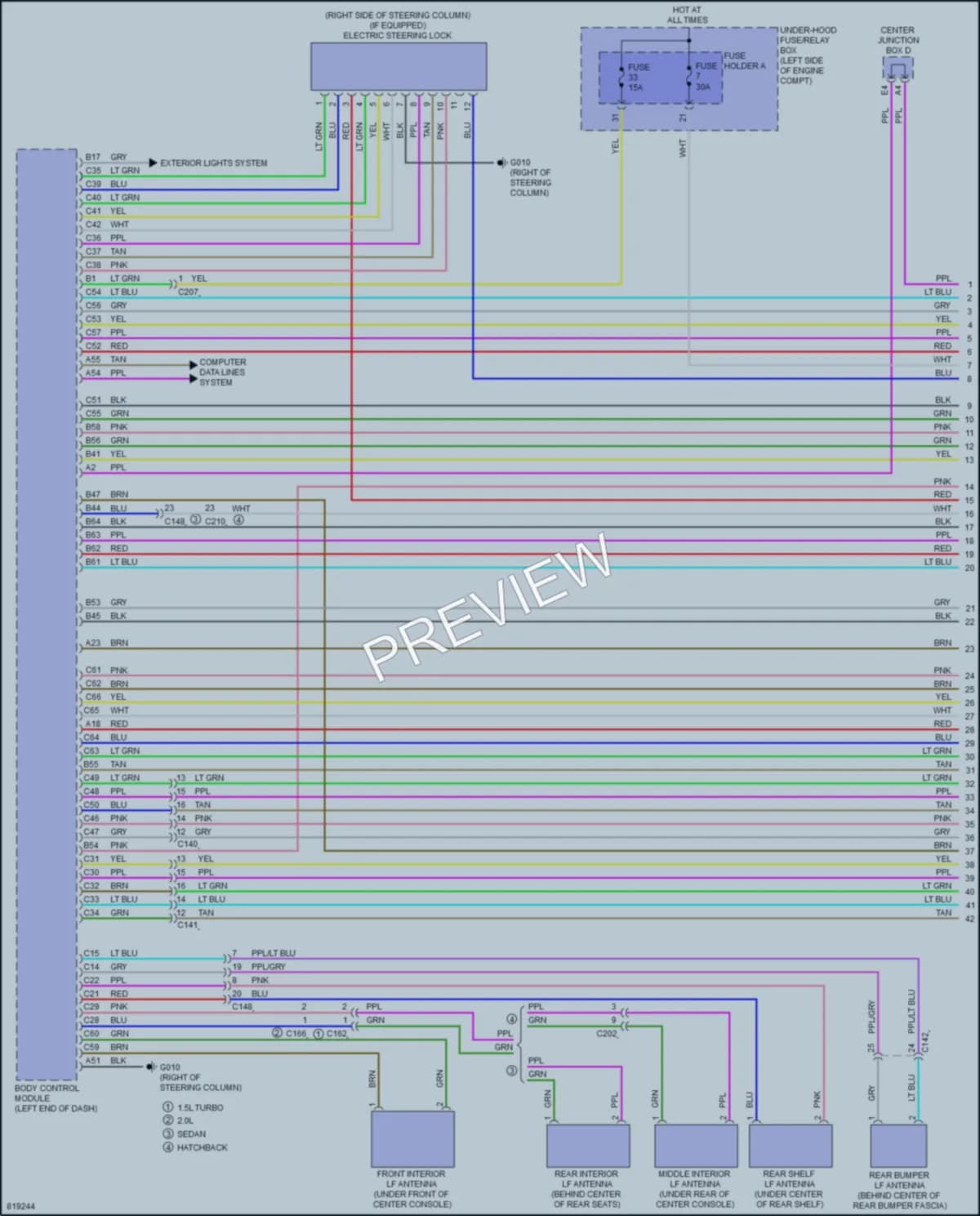 2023 Honda Civic Anti Theft wiring diagram preview