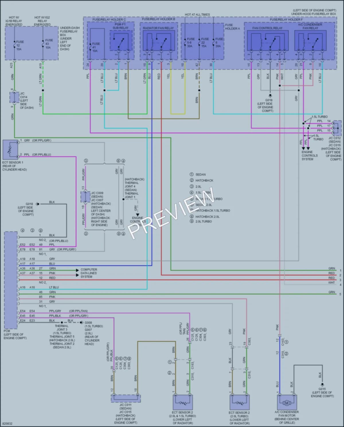 2023 Honda Civic Cooling Fan wiring diagram preview