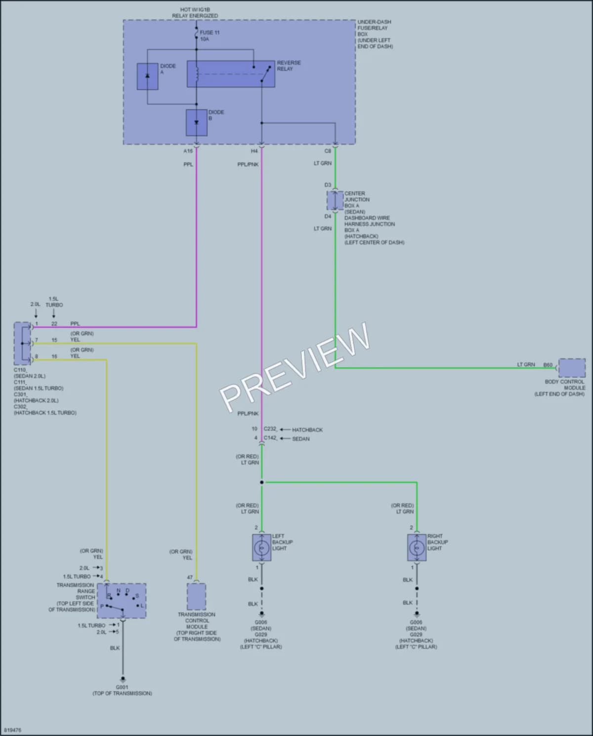 2023 Honda Civic Exterior Lights wiring diagram preview