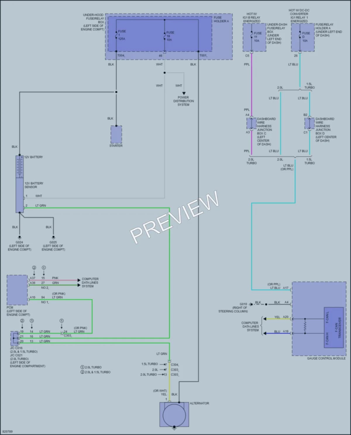 2023 Honda Civic Starting Charging wiring diagram preview