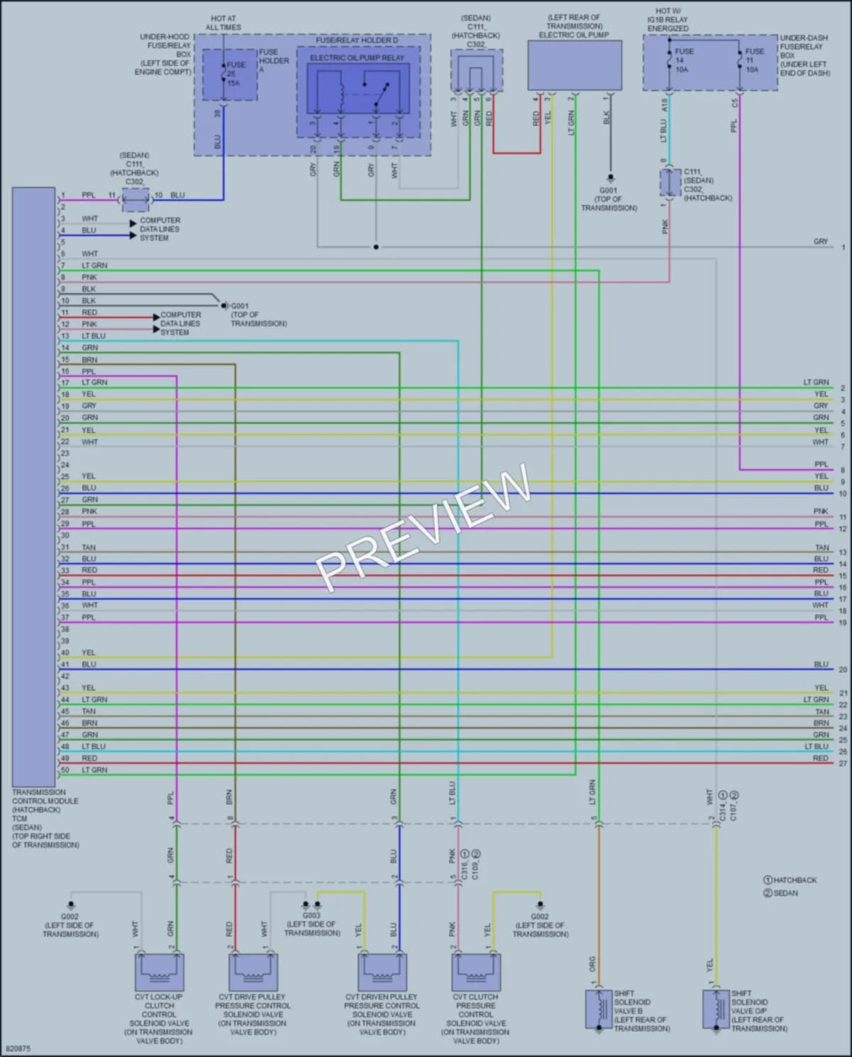 2023 Honda Civic Transmission wiring diagram preview