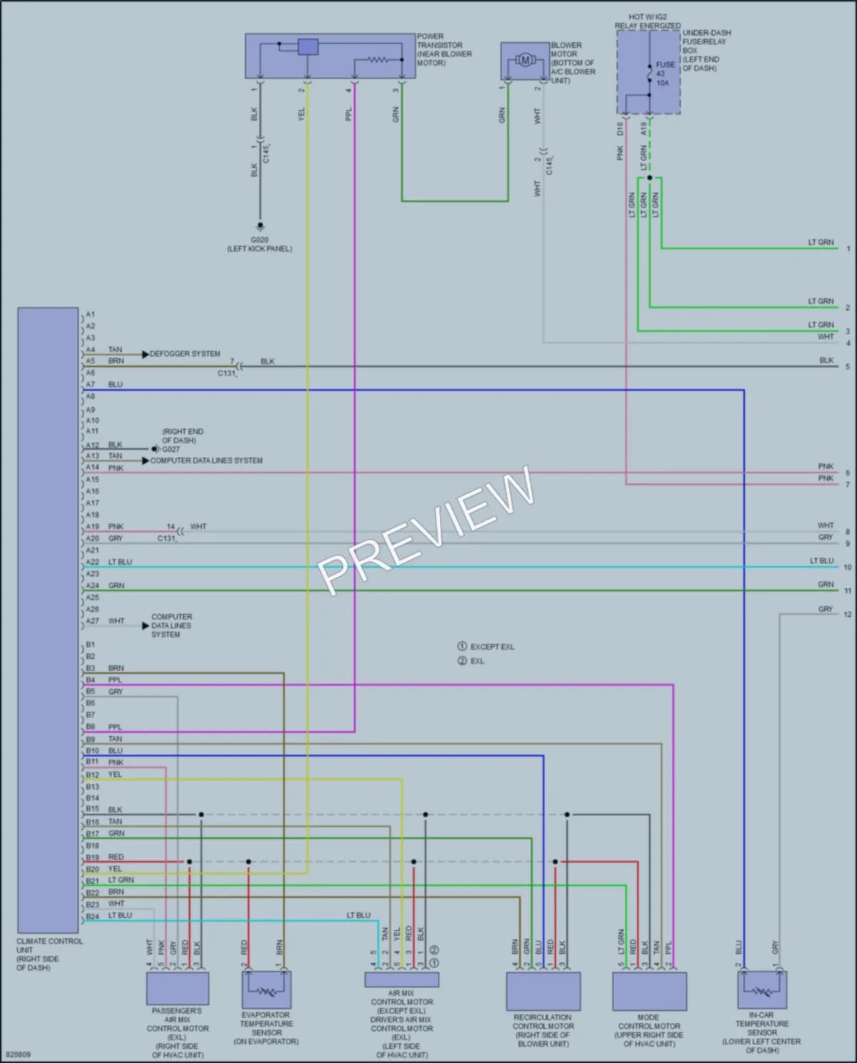 2023 Honda HRV Air Conditioning wiring diagram preview