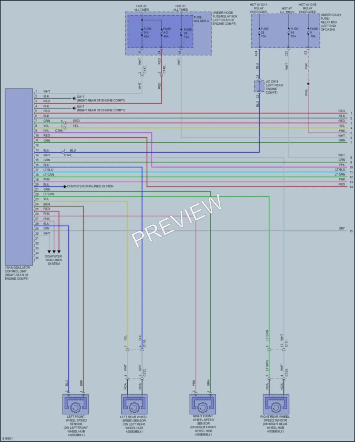2023 Honda HRV Anti Lock Brakes wiring diagram preview