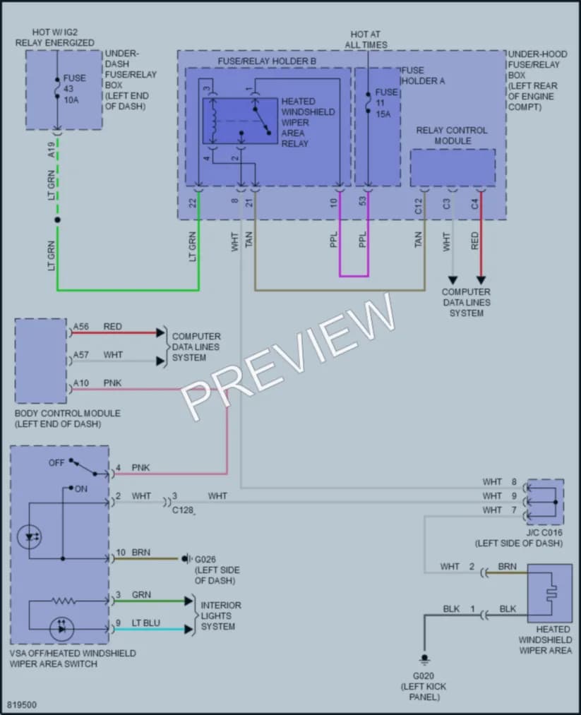 2023 Honda HRV Defoggers wiring diagram preview