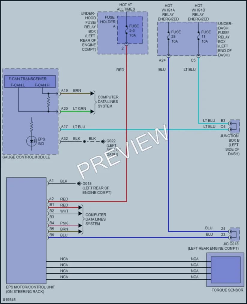 2023 Honda HRV Electronic Power Steering wiring diagram preview